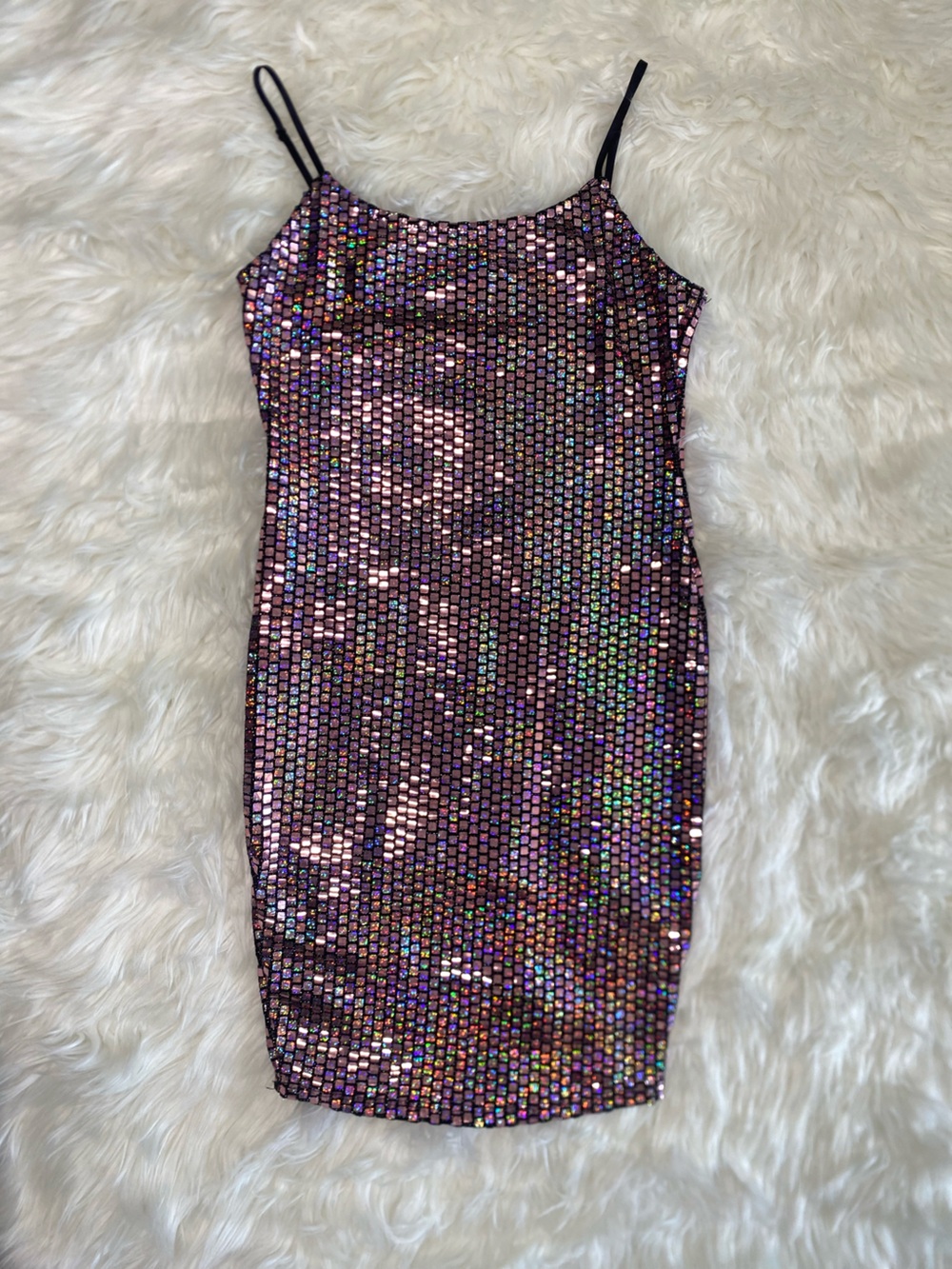Black Bead Black Blazer with Holographic Square Sequins